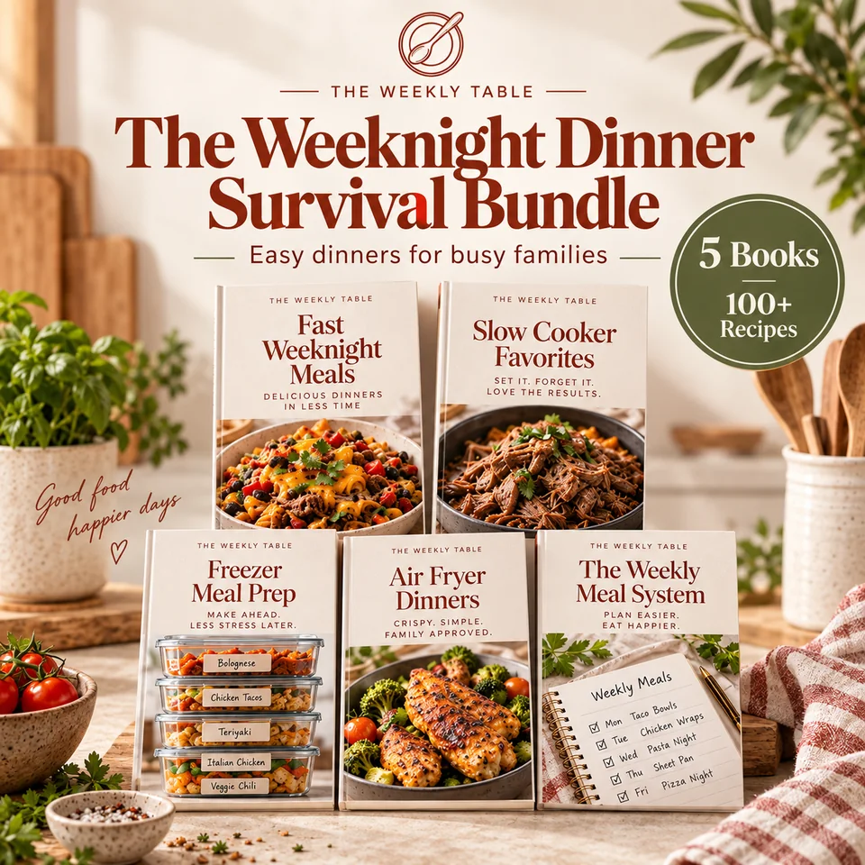 The Weeknight Dinner Survival Bundle: five dinner and meal-planning guides